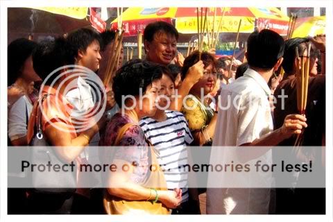 outside Kwan Im temple, 1st day of Lunar New Year